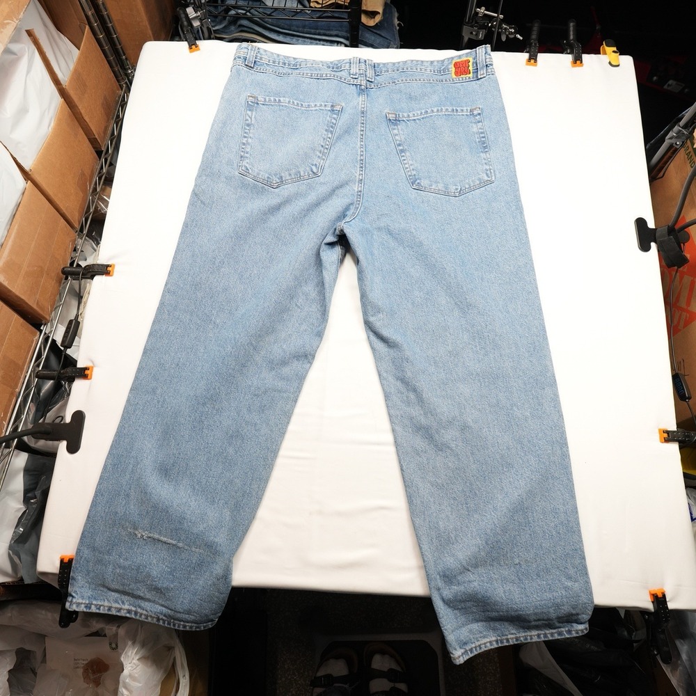 Empyre Jeans Mens 43x30 Blue Relax Baggy Straight Denim Skater Medium Wash Pants